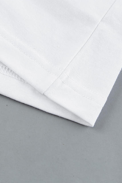 White Men\'s Solid Crew Neck Sleeveless Top MC256180-1