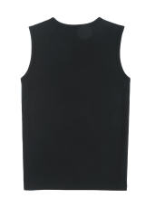 Black Solid O Neck Slim-fit Men\'s Tank Top MC256181-2