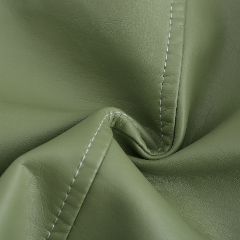 Light Green Zipper &amp; Bandage PU Leather Jacket TQK280142-28