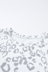 Gray Leopard Print Crew Neck Tank Top LC2565188-1011