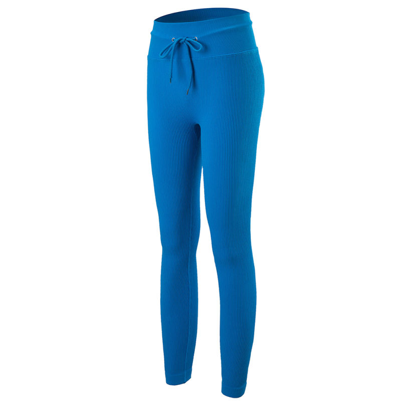 Blue Seamless Stand Collar Jacket with Pant Yoga Set TQK710415-5