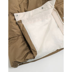 Brown Slim Fit Thick Down Jacket Long Coat TQK280218-17