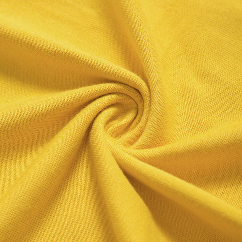 Yellow Cotton Blend Letter Print Long Sleeve Tops TQK210923-7
