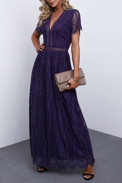 Fill Your Heart Lace Maxi Dress  LC611316-5