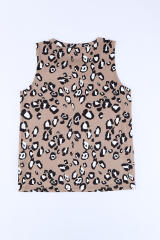 Leopard Print Crew Neck Tank Top LC2565188-20
