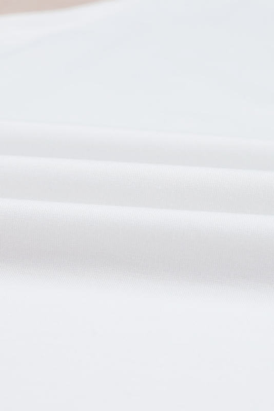 White Plain Halter Neck Tank Top LC2567064-1