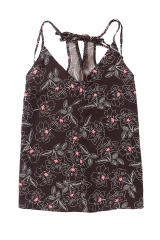 Brown Floral Print Spaghetti Strap Racerback Tank Top LC2567780-17