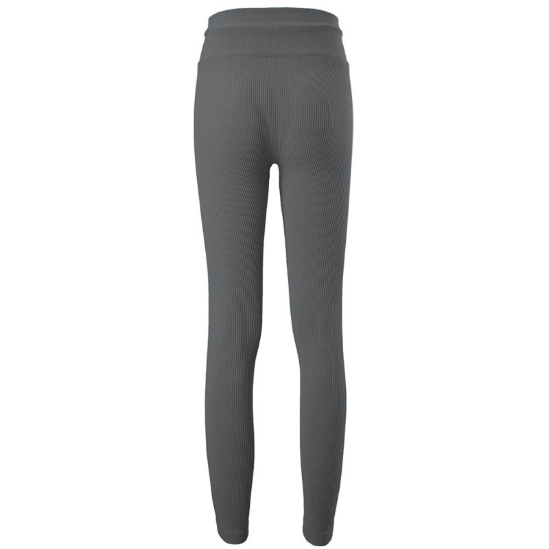 Gray Seamless Stand Collar Jacket with Pant Yoga Set TQK710415-11