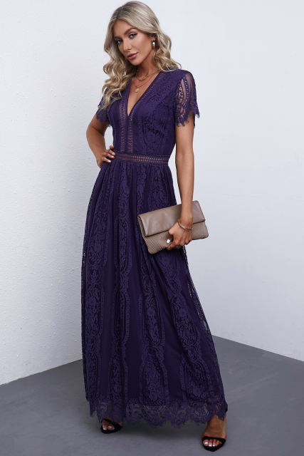 Fill Your Heart Lace Maxi Dress  LC611316-5