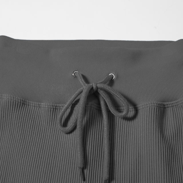 Gray Seamless Stand Collar Jacket with Pant Yoga Set TQK710415-11