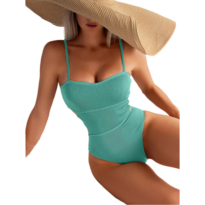 Aquamarine Push-up Sling One Piece Swimsuit TQK620142-45