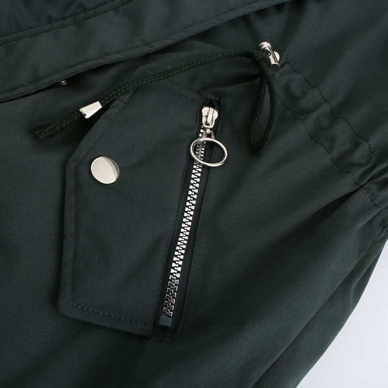 Dark Green Fur Collar Warm Hooded Parka Coat TQK280129-36