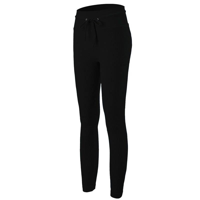 Black Seamless Stand Collar Jacket with Pant Yoga Set TQK710415-2