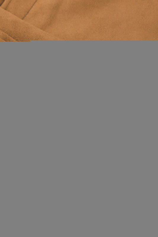 Brown Zipped Notch Collar Short Jacket LC85294-17