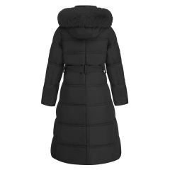 Black Slim Fit Thick Down Jacket Long Coat TQK280218-2