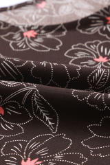 Brown Floral Print Spaghetti Strap Racerback Tank Top LC2567780-17