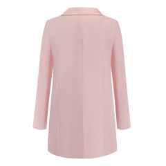 Pink Turndown Collar Blazer With Pockets TQK260012-10