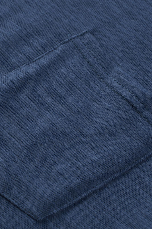 Blue Solid Color Short Sleeve Men\'s T-shirt MC252718-5