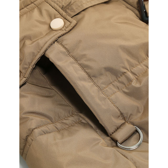 Brown Slim Fit Thick Down Jacket Long Coat TQK280218-17