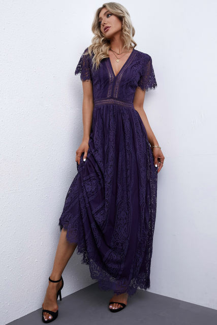 Fill Your Heart Lace Maxi Dress  LC611316-5