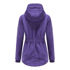Purple Plush Warm Hooded Parka Coat TQK280128-8