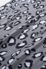 Gray Leopard Print Crew Neck Tank Top LC2565188-11