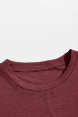 Red Solid Basic Crewneck Short Sleeve Men\'s T-shirt MC252852-3