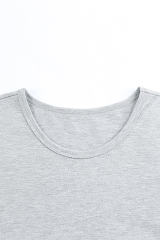 Gray Solid O Neck Slim-fit Men\'s Tank Top MC256181-11