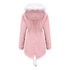 Pink Fur Collar Warm Hooded Parka Coat TQK280129-10