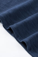 Blue Solid Color Short Sleeve Men\'s T-shirt MC252718-5