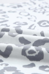 Gray Leopard Print Crew Neck Tank Top LC2565188-1011