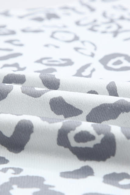 Gray Leopard Print Crew Neck Tank Top LC2565188-1011