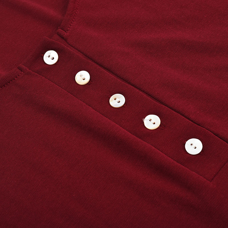 Wine Zip Up Long Sleeve Bodysuit TQK550148-103