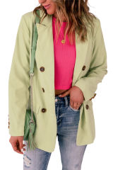 Double Breasted Pocketed Long Sleeve Blazer LC852340-9
