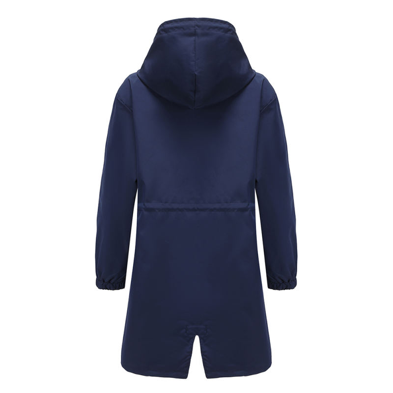 Navy Blue Weatherproof Hooded Outdoor Rainproof Coat TQK280160-34
