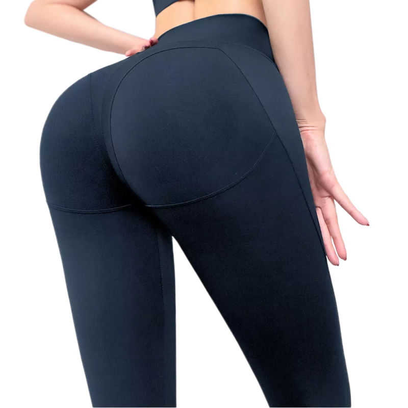 Black Cross Shoulder Bra with Pant Yoga Set TQE91344-2