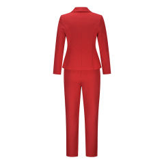 Red OL Button Blazer and Pants Set TQF711043-3