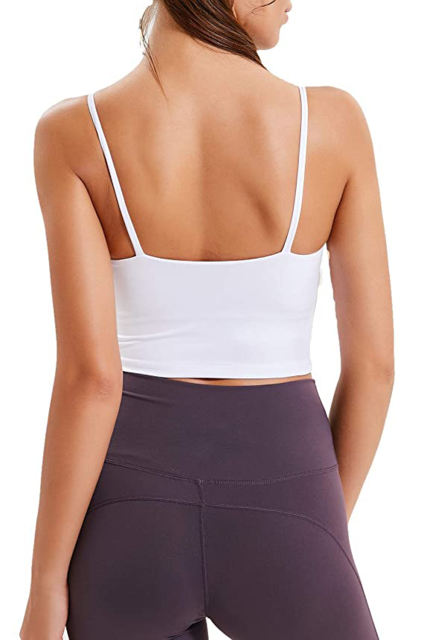 White Wireless Seamless Sport Yoga Bra Crop Tank LC264040-1