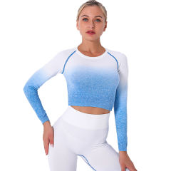Blue Gradient Long Sleeve Sports Set TQE00131-5