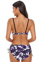 Gorgeous Flowery Print 2pcs Swimsuit