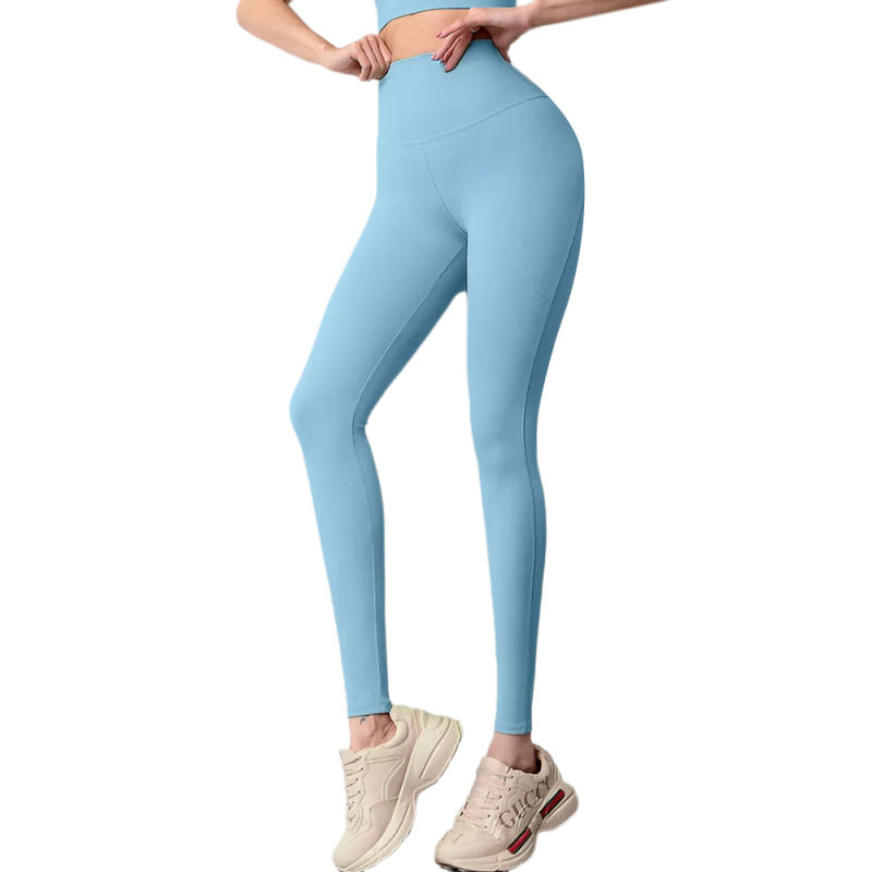 Blue Cross Shoulder Bra with Pant Yoga Set TQE91344-5
