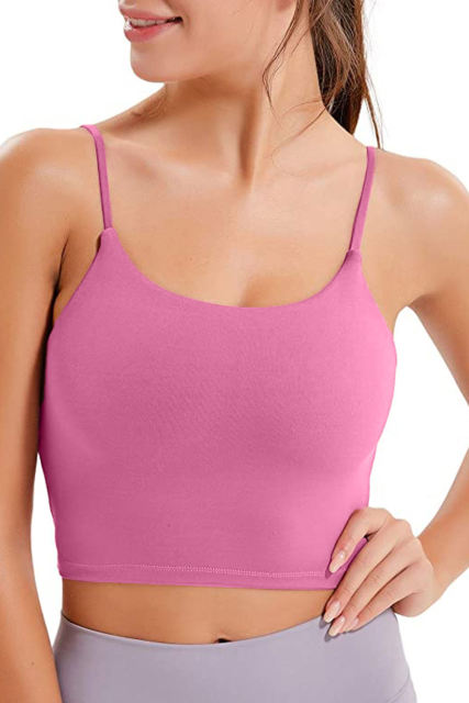 Pink Wireless Seamless Sport Yoga Bra Crop Tank LC264040-10
