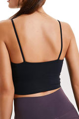 Black Wireless Seamless Sport Yoga Bra Crop Tank LC264040-2