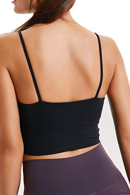 Black Wireless Seamless Sport Yoga Bra Crop Tank LC264040-2