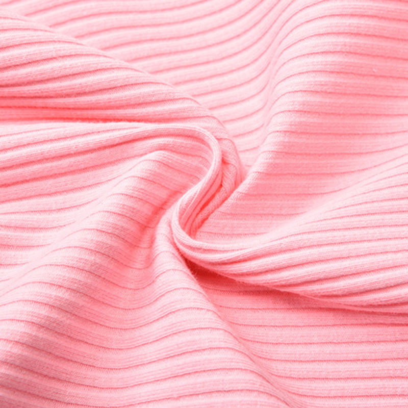 Pink Pleated V Neck Long Sleeve Bodysuit TQK550215-10