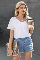 Blue Gypsy Mid-rise Distressed Denim Shorts LC78858-5