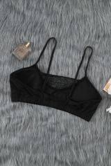 Black Lace Solid Color Plus Size Bra LC204-2