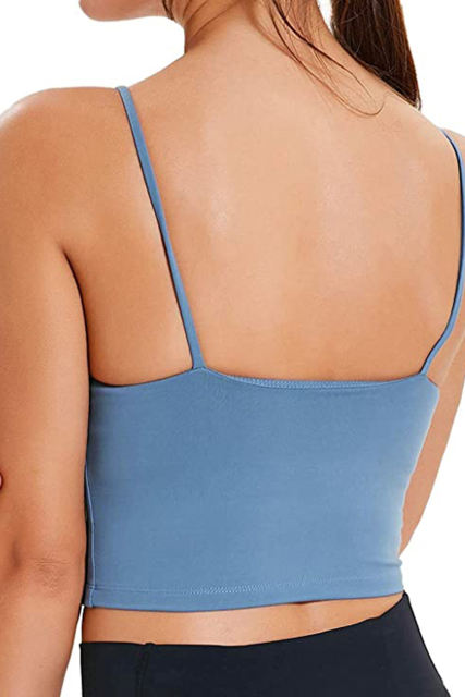 Blue Wireless Seamless Sport Yoga Bra Crop Tank LC264040-5