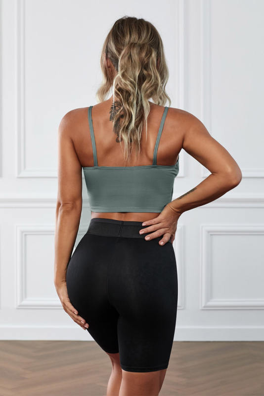 Green Wireless Seamless Sport Yoga Bra Crop Tank LC264040-9