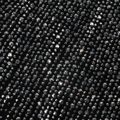 Black Mesh Rhinestone Plus Size Sling Dress TQK310775-2